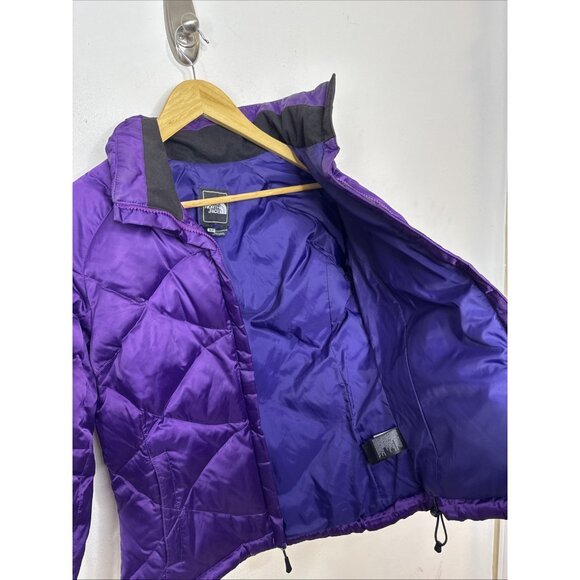 TNF  North Face Woman S Purple Down Quilted Jacket Coat - Picture 5 of 6